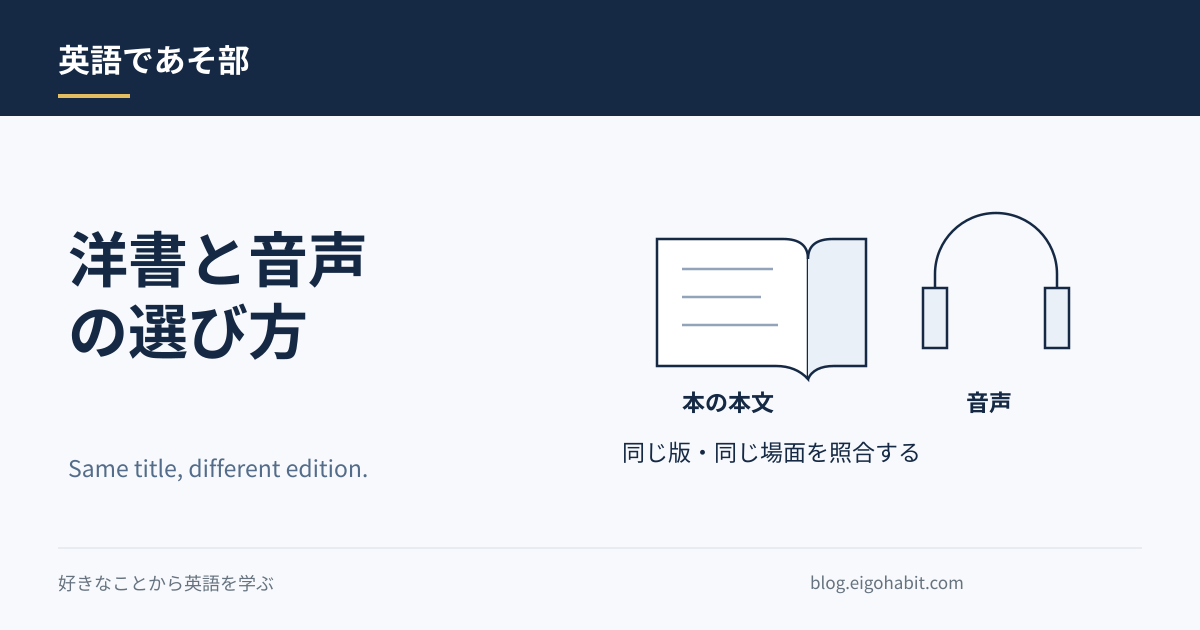 洋書とオーディオブック、買ってから「本文が違う」を防ぐ確認ポイント