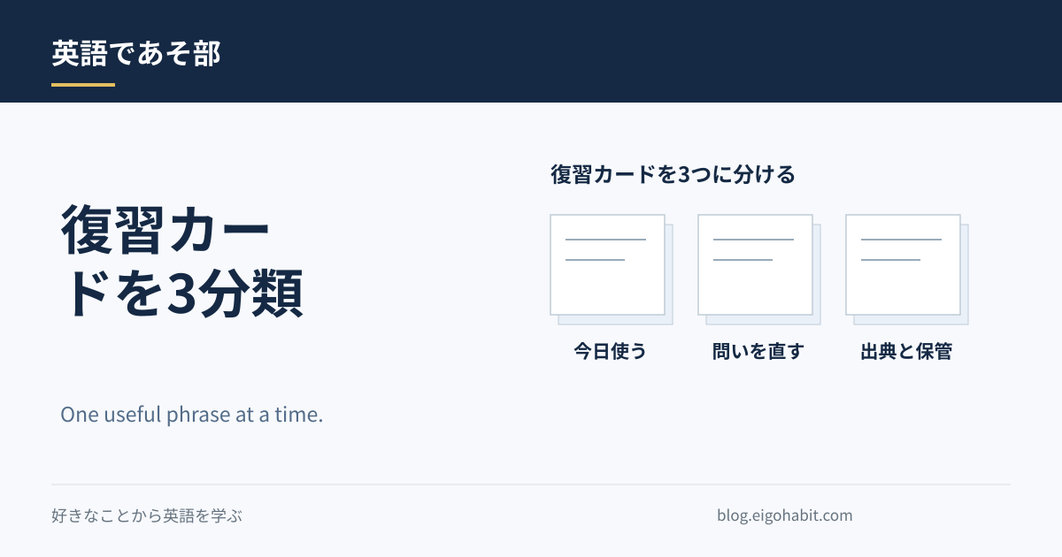 復習カードがたまって開けない…を解消する「3つの箱」整理法
